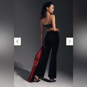 Anthropologie Velvet Flare Pants